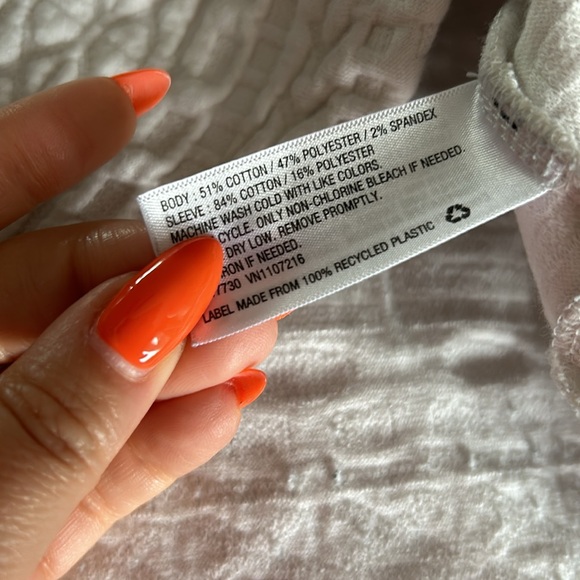 Merona Gray & White Tunic Shirt - Small - Picture 5 of 5